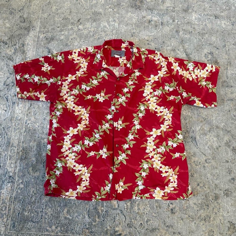 Red Hawaiian Men's Shirt